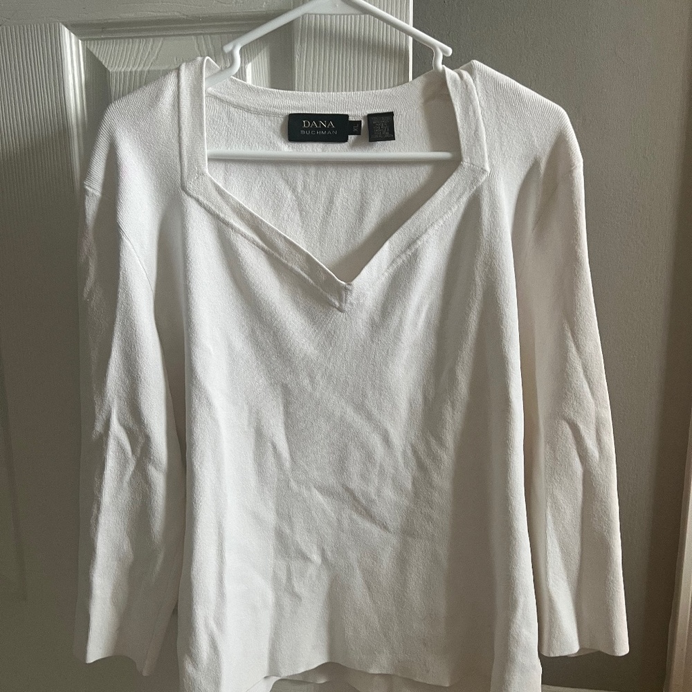 Dana Buchman formal White long sleeve